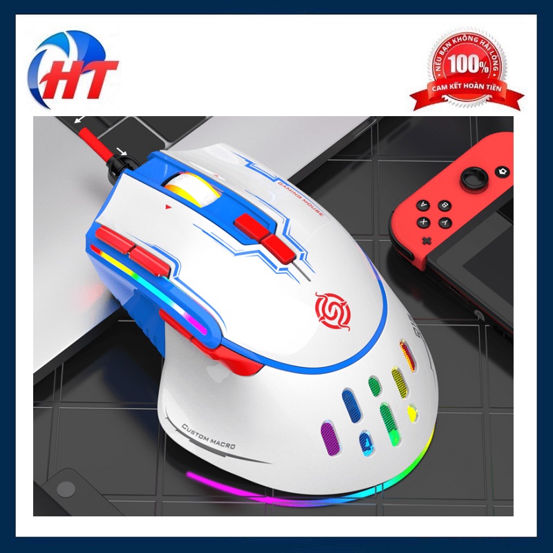 Chuột có dây K-Snake Q15 tốc độ chuột lên đến 6400DPI với đèn led RGB có thể điều chỉnh nhiều chế độ LED - HT- HÀNG CHÍNH HÃNG