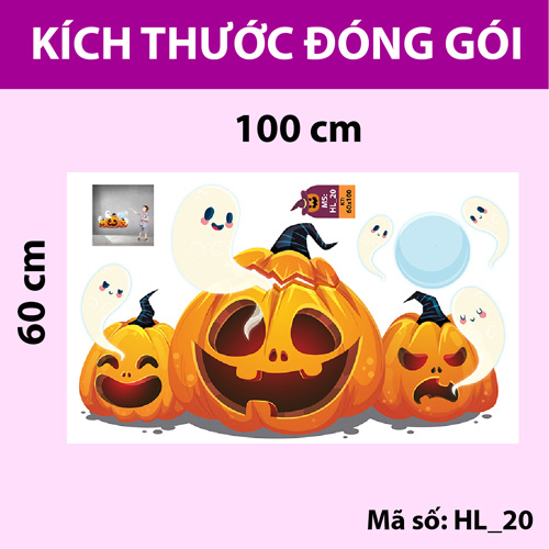 DECAL TRANG TRÍ HALLOWEEN COMBO SỐ 7