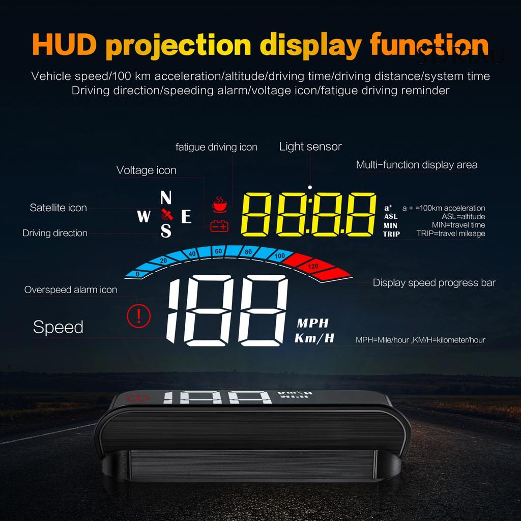 Công Tắc Đa Năng Hiển Thị Hud Qcdz 3.5 Inch Cho Xe Hơi