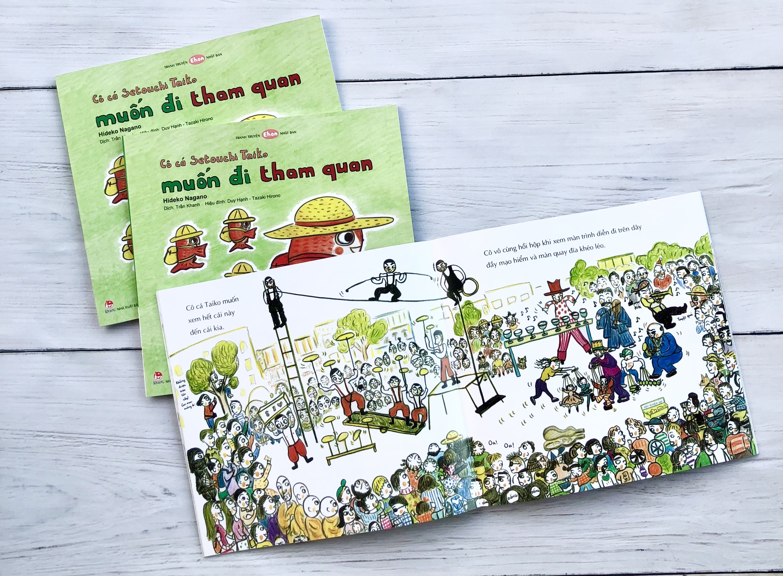 Ehon - Phát triển quan sát - Cô cá Setouchi Taiko muốn đi tham quan - cho bé 3-6 tuổi