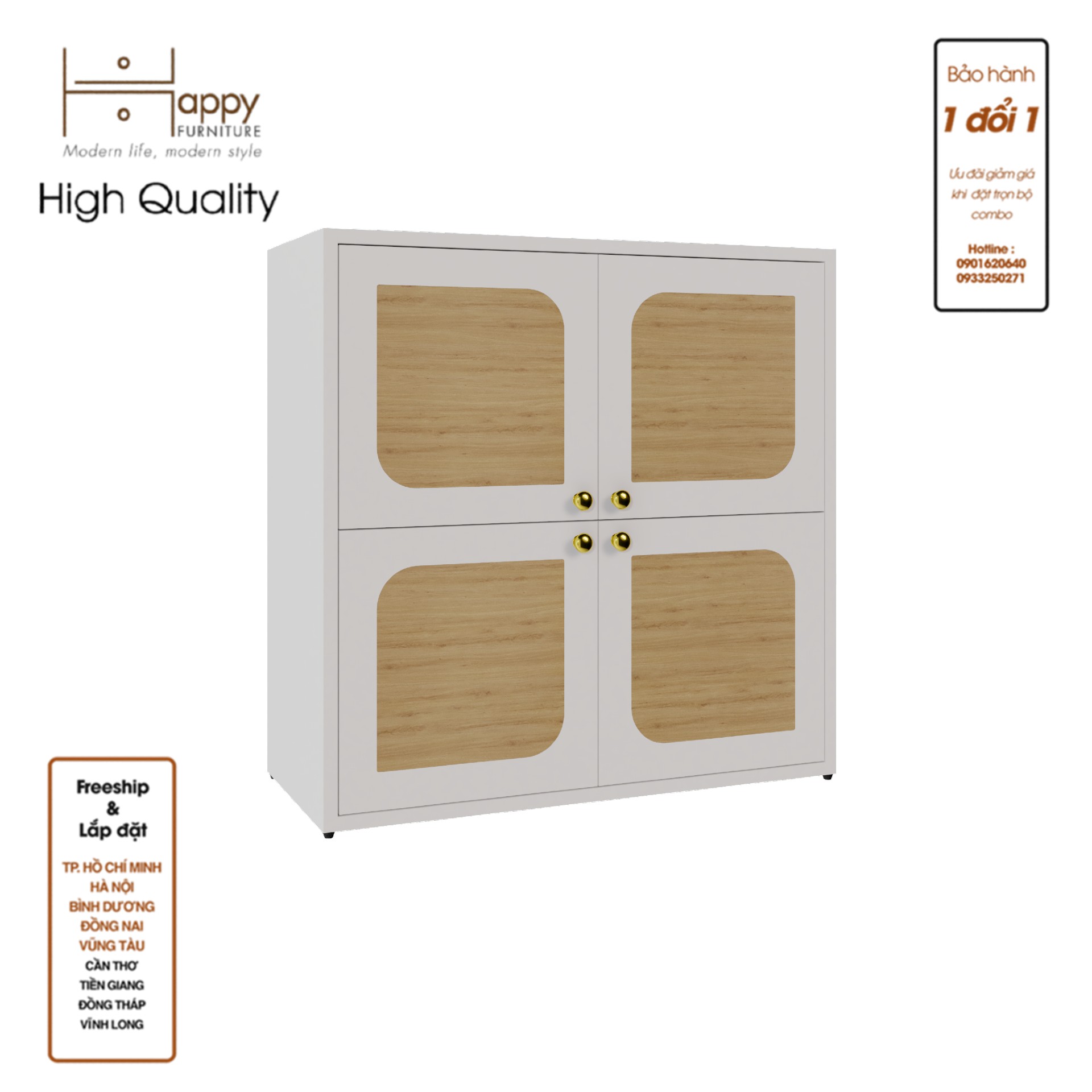 [Happy Home Furniture] BANA, Tủ lưu trữ 4 cánh mở, 70cm x 30cm x 70cm ( DxRxC), TCM_123