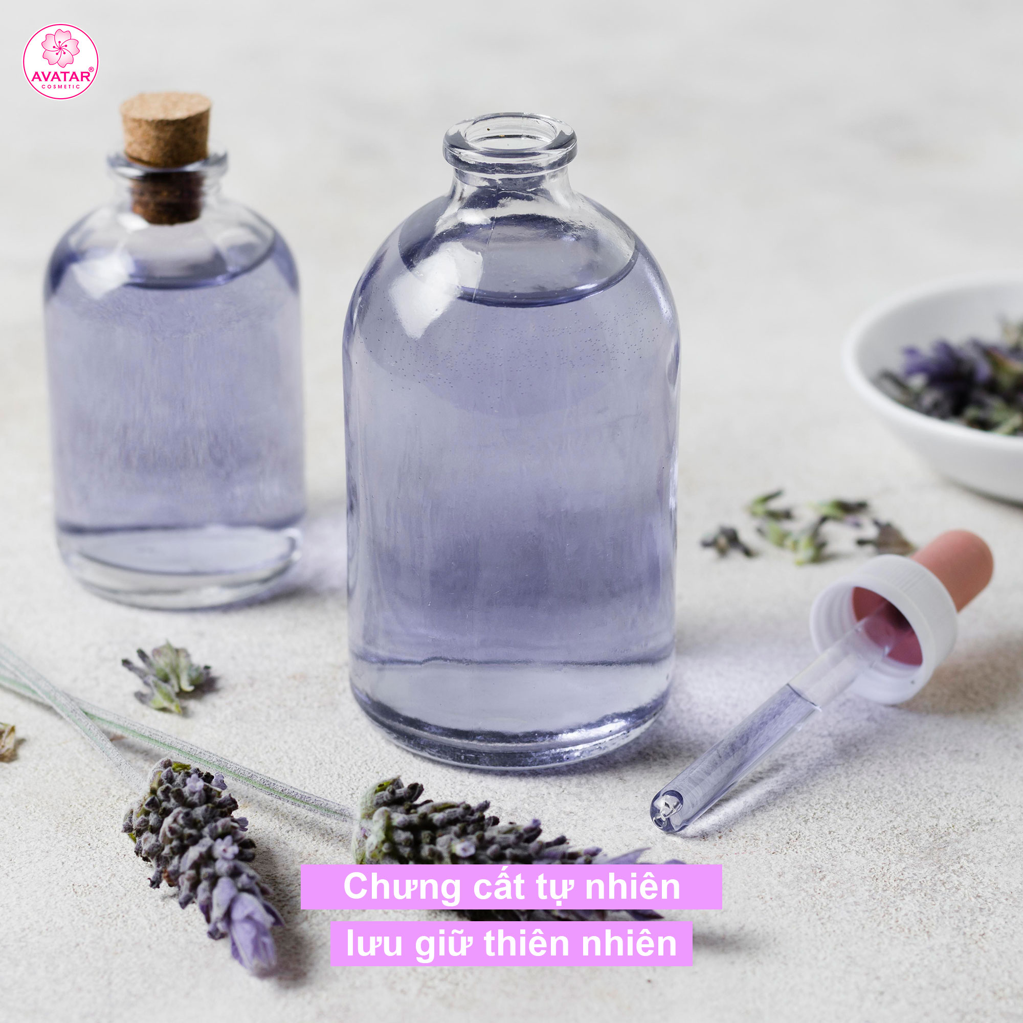 Sữa tắm Nhật  Bản Cao cấp AVATAR Lavender 500ml - Cánh hoa thật cùng tinh chất thiên nhiên 100%