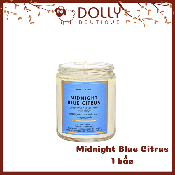 Nến Thơm 1 Bấc B.B.W Midnight Blue Citrus Single Wick Candle 198g