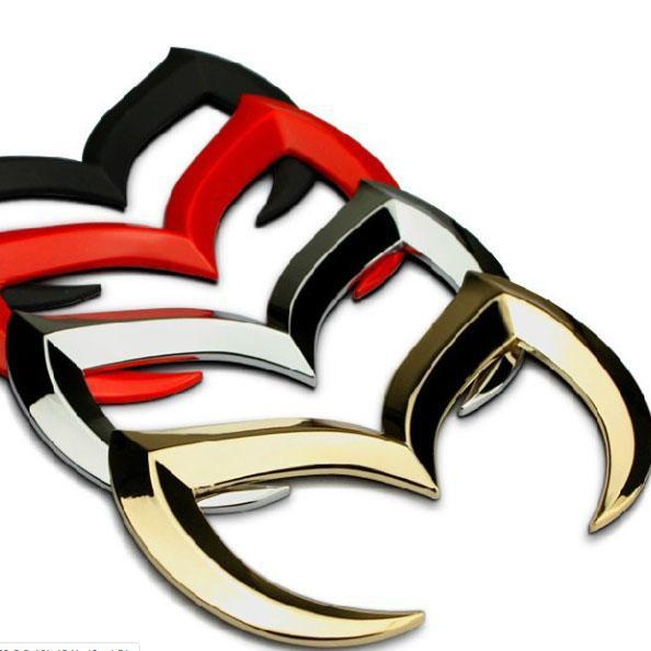 Logo Dành Cho Xe Ô Tô Mazda - Logo Kim Loại Gắn Đuôi Xe M2, M3, M5, M6 - TB - Đen