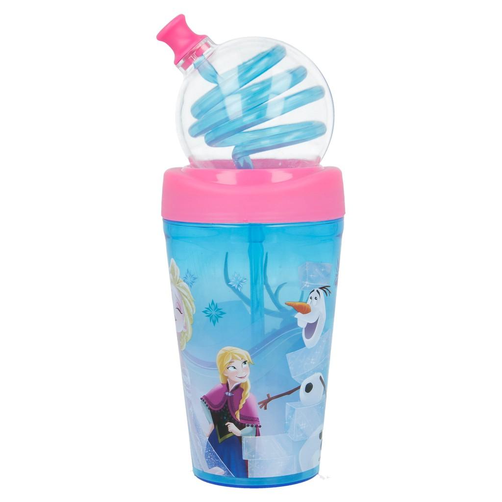 Bình Nước SieuKid Looping Straw Tumbler Frozen Iridescent Aqua 420ml Chính Hãng