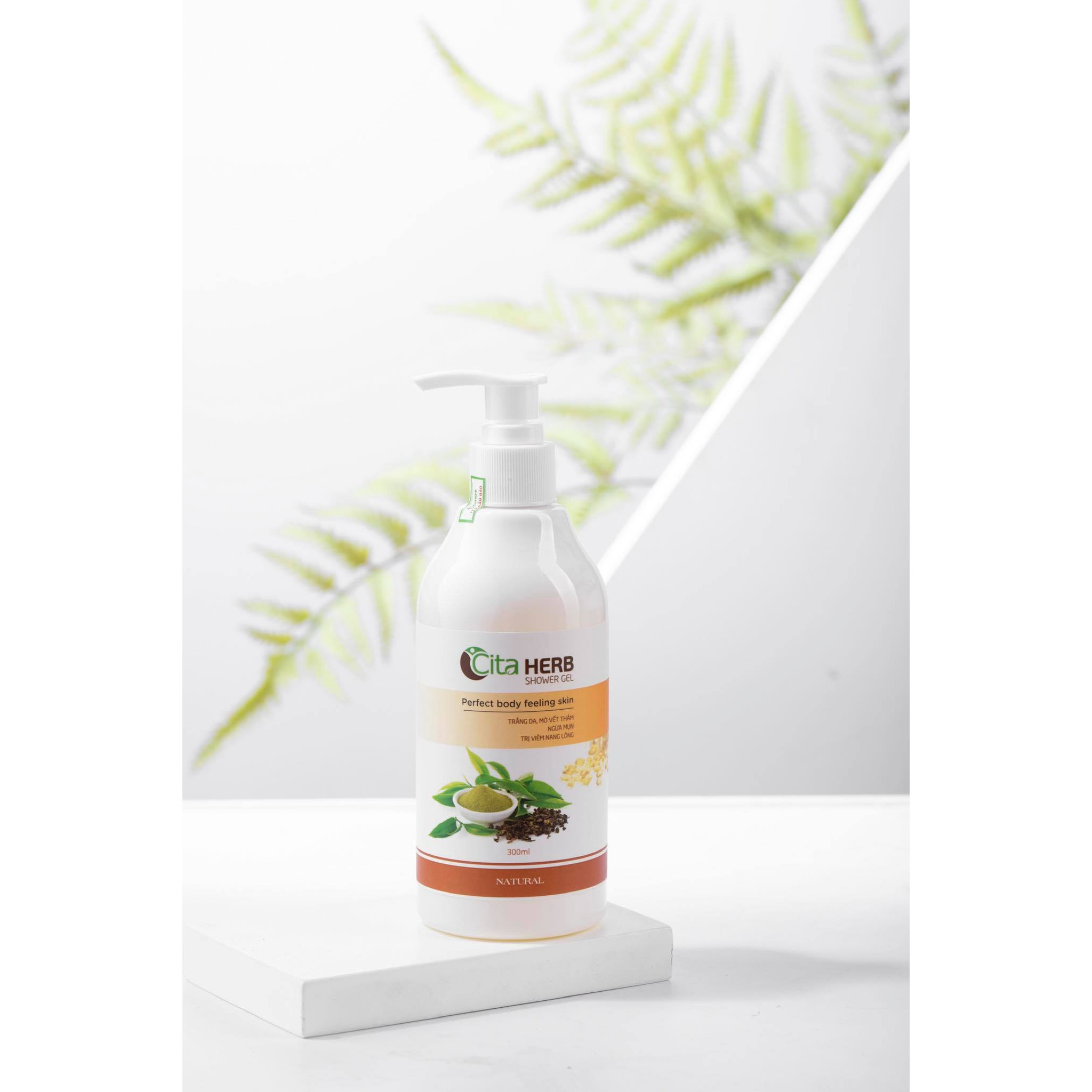 Sữa tắm giúp ngăn ngừa mụn, viêm nang lông Cita Herb 300ml