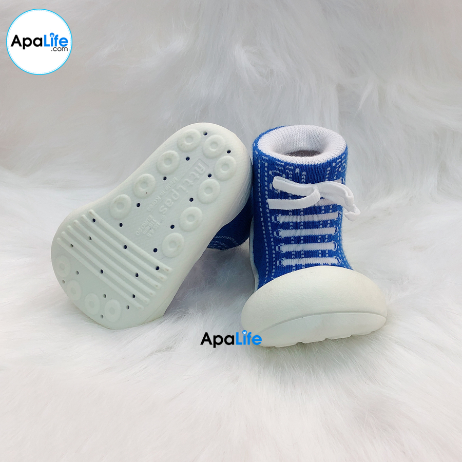 Attipas Sneaker - Blue/ AT044 - Giày tập đi cho bé trai /bé gái từ 3 - 24 tháng nhập Hàn Quốc: đế mềm, êm chân &amp; chống trượt