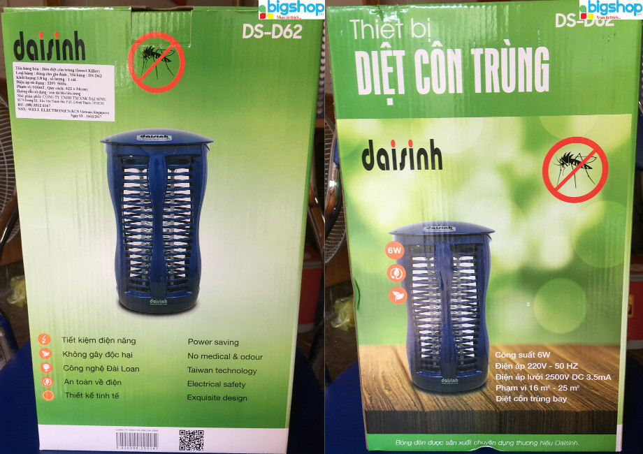 Đèn Diệt Côn Trùng Đại Sinh DS-D62