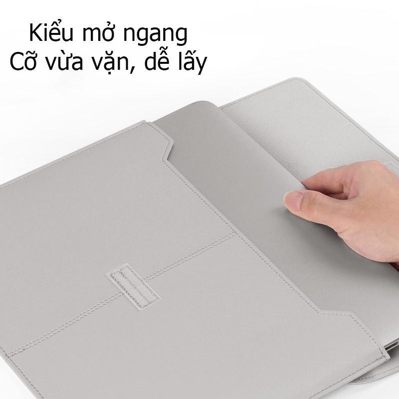 Túi đựng laptop bằng da PU mềm 4 trong 1 thích hợp cho Macbook pro 11 12 13 14 15 16 air 13 inch