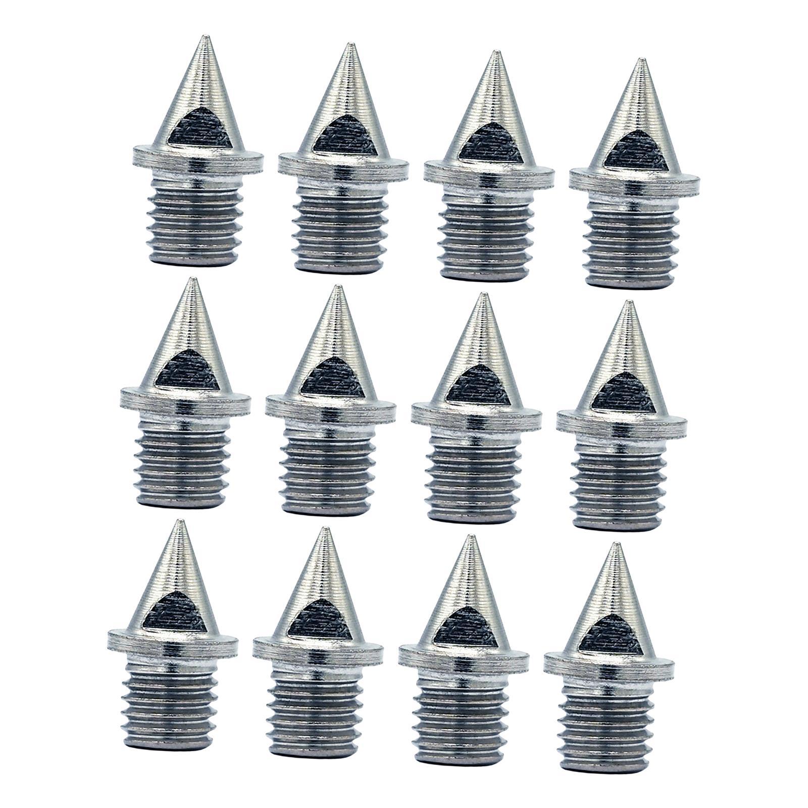 Steel Track Spikes, 12 Pcs Track Spikes for Track Shoes, Replacement Spikes for Track and Field Sprinting or Cross Country