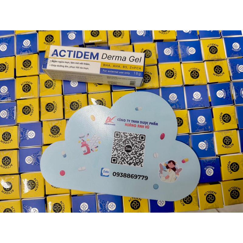 ACTIDEM DERMA GEL - AHA, BHA, ZINC, B5 - GIẢM MỤN MỜ THÂM, DƯỠNG DA, PHỤC HỒI DA MỤN