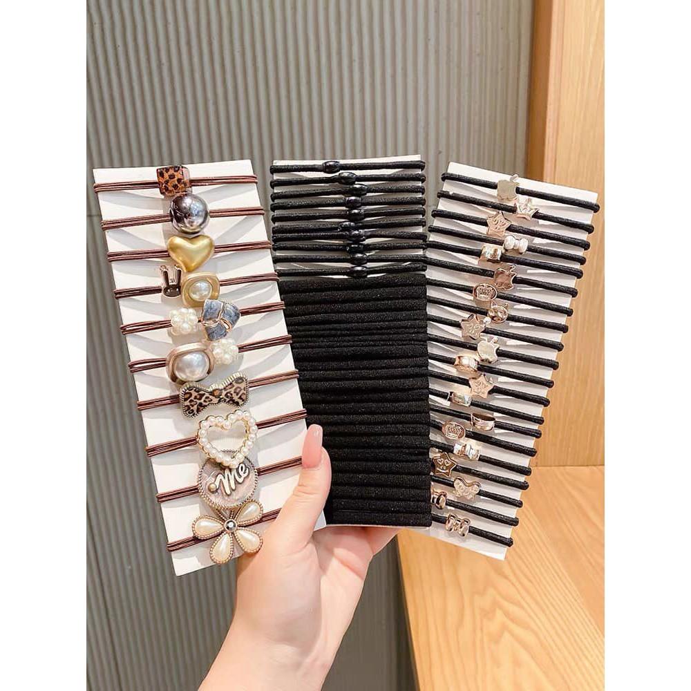 SET 60 DÂY CHUN BUỘC TÓC NHIỀU MẪU CÁ TÍNH
