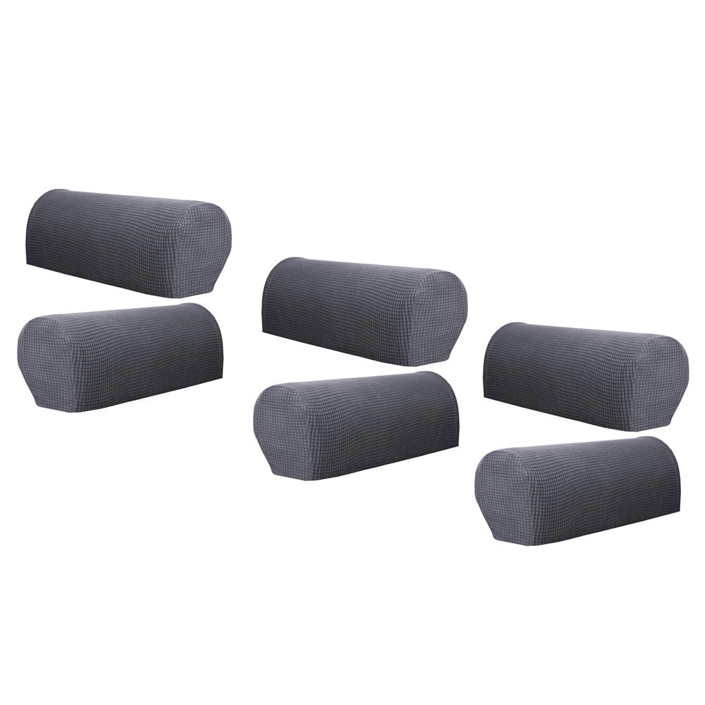 Set of 6 Flannel Furniture Sofa Armrest Covers Protectors