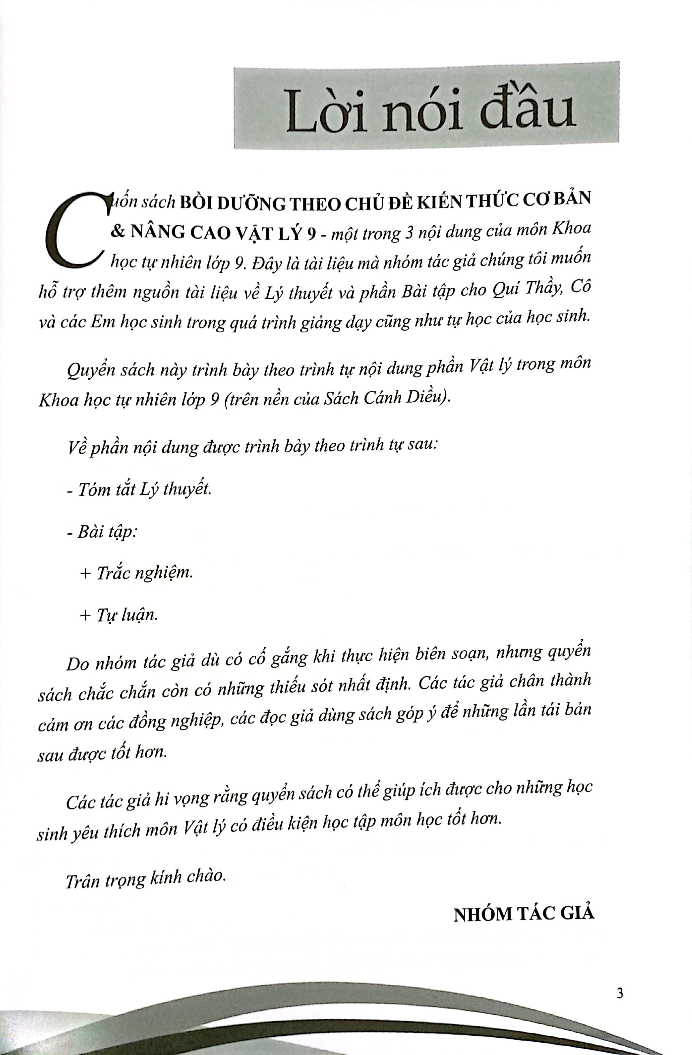 Bồi Dưỡng Theo Chủ Đề Kiến Thức Cơ Bản Và Nâng Cao Vật Lý 9 (Biên Soạn Theo Chương Trình Giáo Dục Phổ Thông Mới)