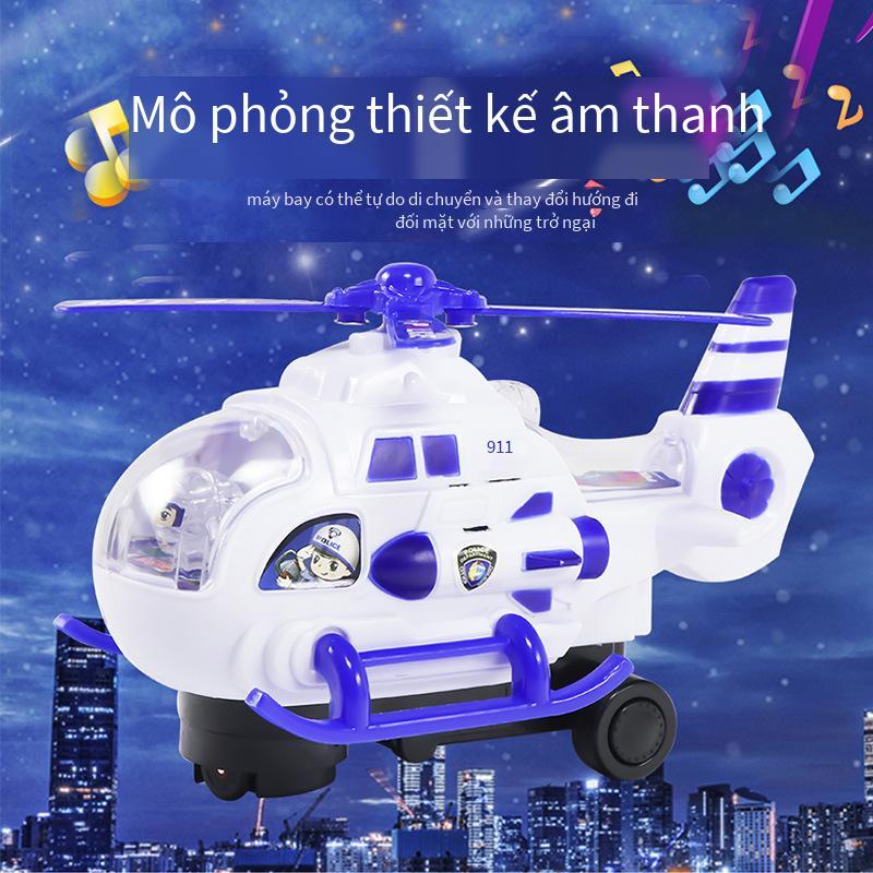 Khuyến mãi đèn điện trẻ em mới nhạc máy bay máy bay trực thăng đa năng cậu bé đồ chơi ô tô gian hàng đồ chơi đường phố