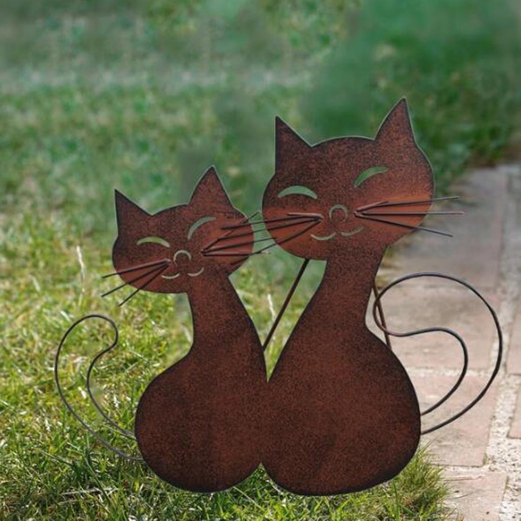 European Style Metal Outdoor Patio Yard Figurine with Lamp