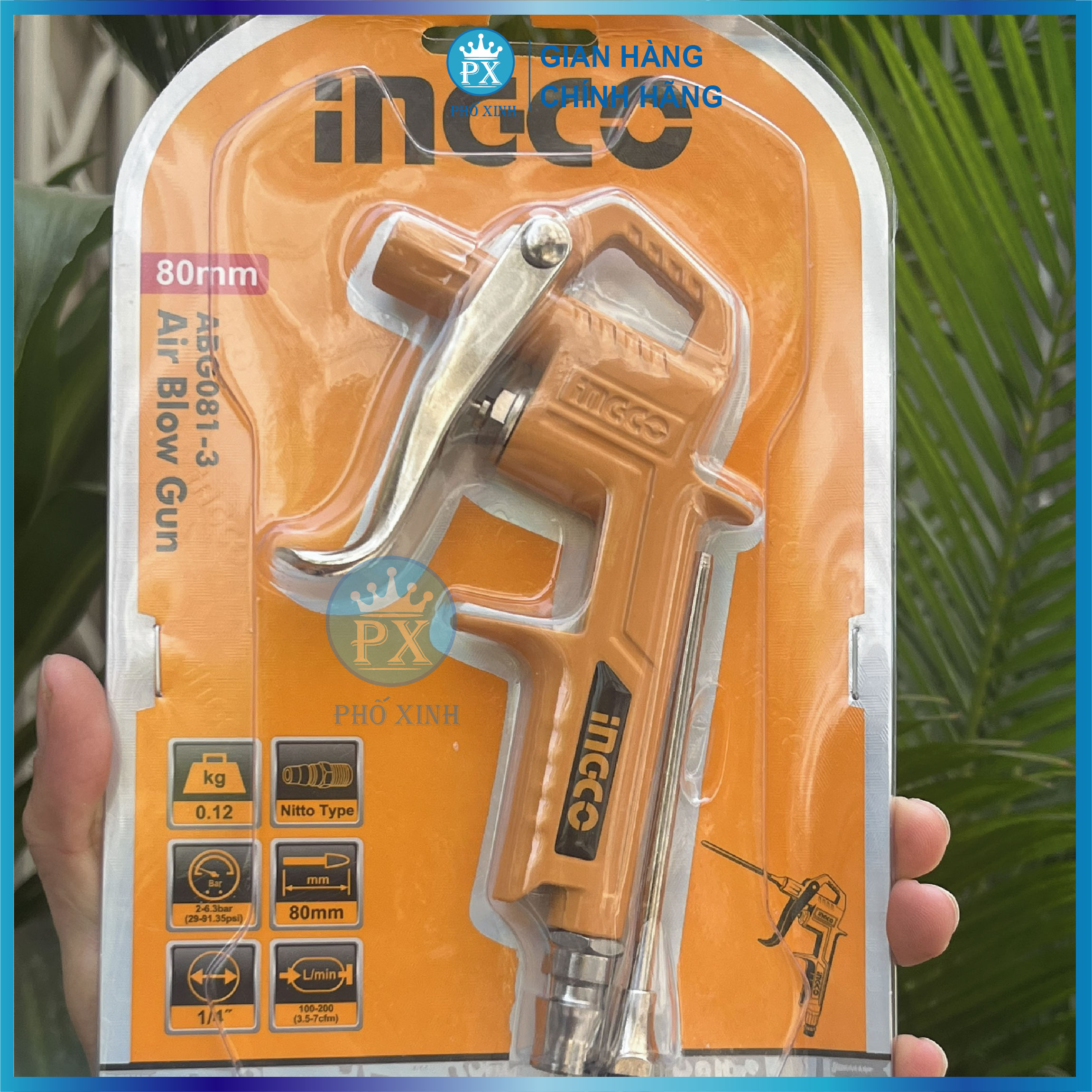 Súng thổi khí nén dài 80mm ABG081-3