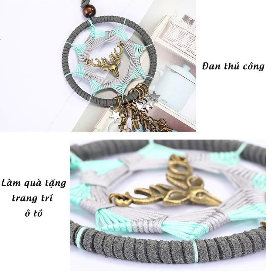 Dây Treo Trang Trí Gương Chiếu Hậu Oto Dreamcatcher Lông Vũ Handmade Sang Trọng
