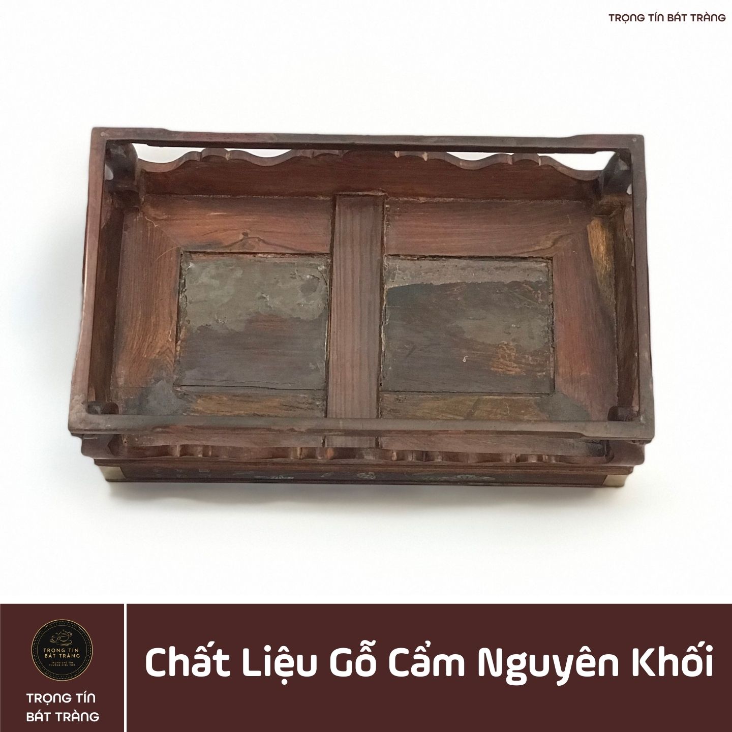 Khay Trà Gỗ Cẩm Hình Chữ Nhật  Kích Thước 35*20,5*11 cm KT 81