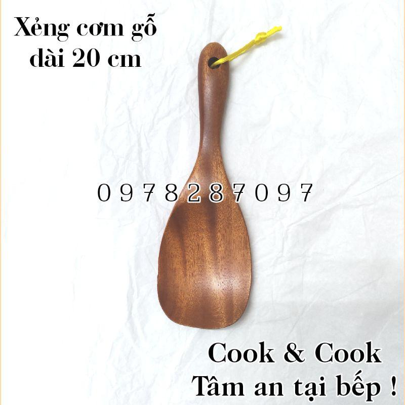 Muôi cơm gỗ, xẻng xào gỗ chiên xào gỗ tự nhiên, xẻng thủng, sạn gỗ cao cấp