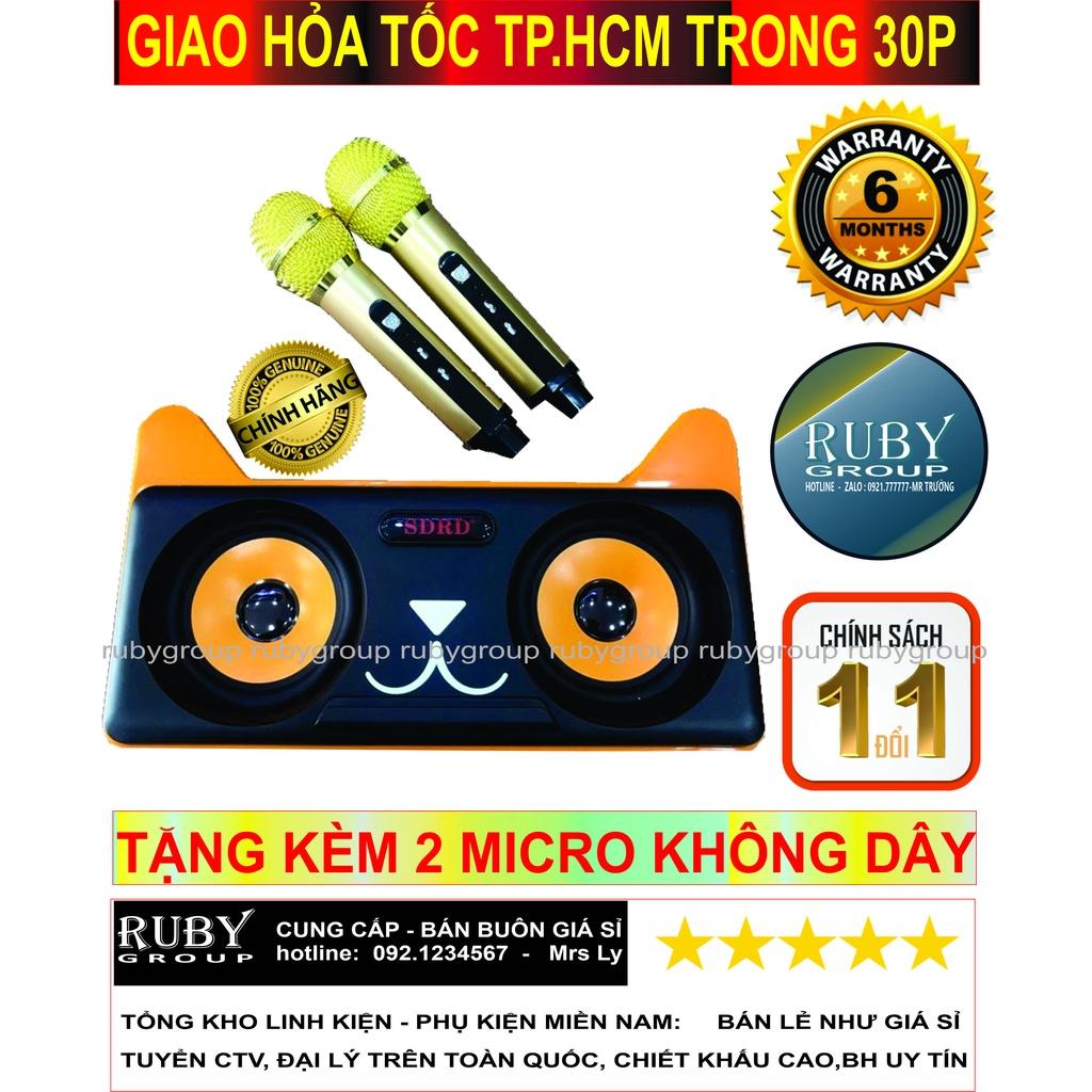 Loa Bluetooth Tai Mèo SD-305 Plus SD305. Âm thanh cực ấm, cực hay Tặng Kèm 2 Tay Mic-RUBYGROUP