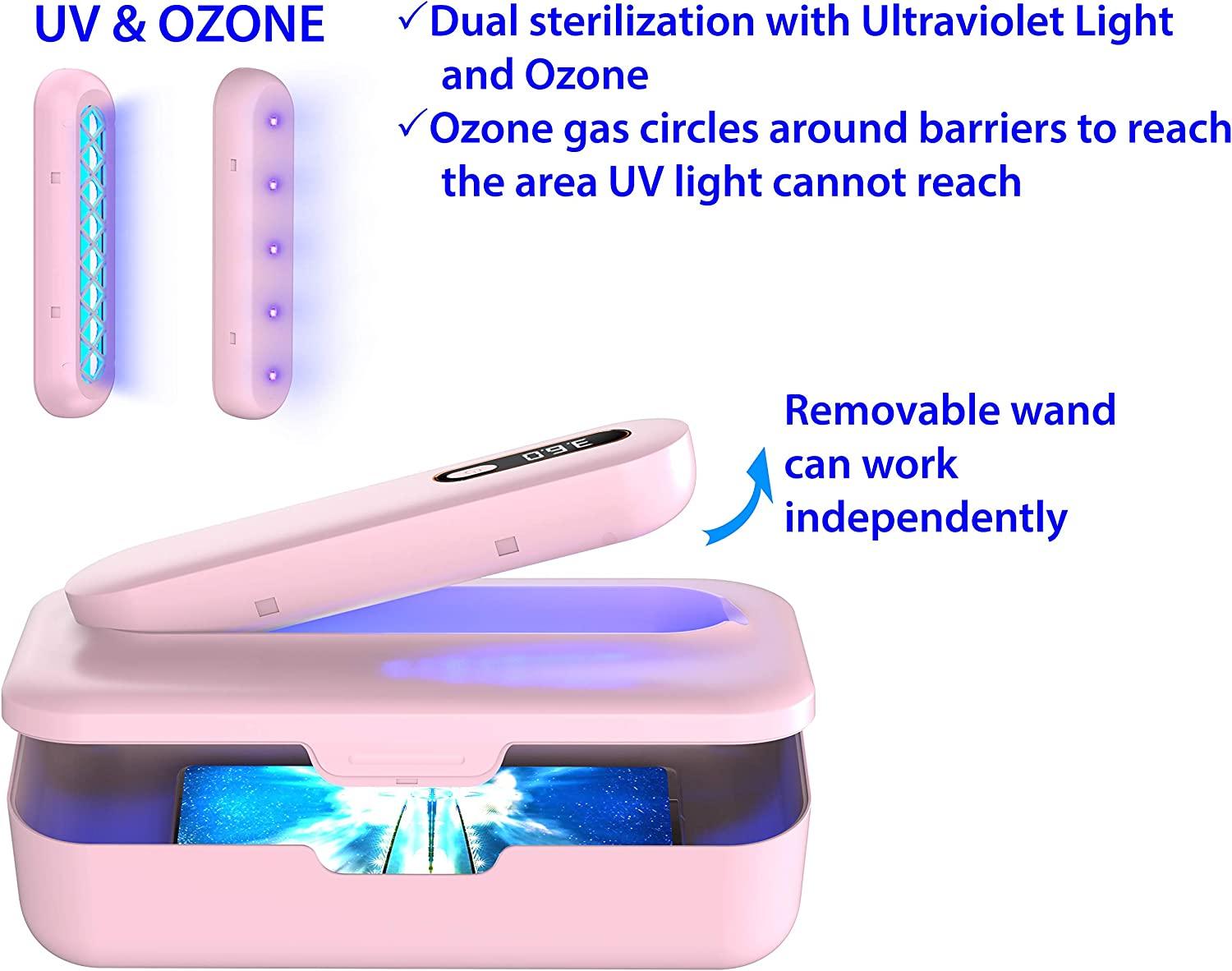 Máy làm sạch điện thoại, hộp khử trùng UV, thiết kế 2 trong 1 với chất khử trùng UV có thể tháo rời