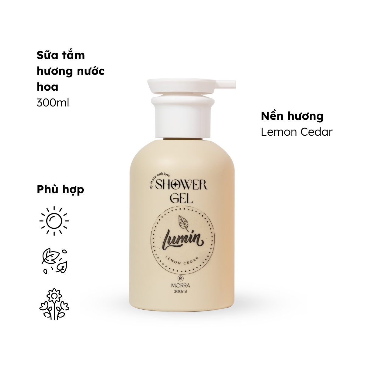 Morra Vietnam sữa tắm Lumin Lemon Cedar 300ml
