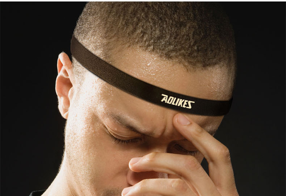 Băng Trán, Băng Đô Chặn Mồ Hôi Thể Thao Nam Nữ Sport Anti-Slip Sweatband AOLIKES YE-2101 - Hàng Chính Hãng