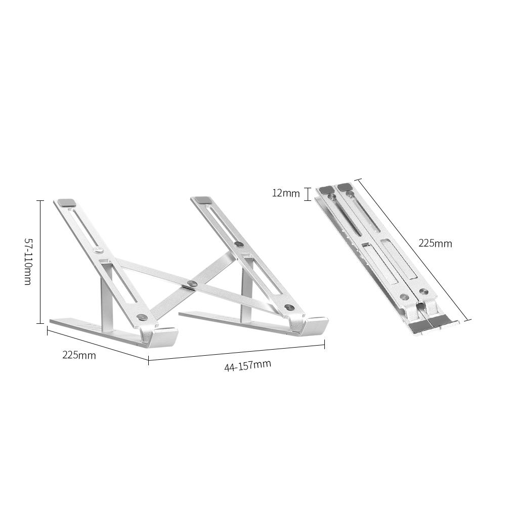 6-level Adjustable Laptop Stand Portable Folding Aluminum Alloy Laptop Bracket Non-slip Laptop Tablet Holder