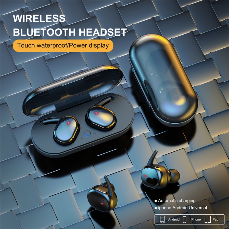 Tai nghe không dây Vitog Y30 TWS kết nối Bluetooth 5.0, chạm điều khiển, âm thanh Hifi sống động, kiểu dáng thể thao tương thích với hệ điều hành Android và iOS