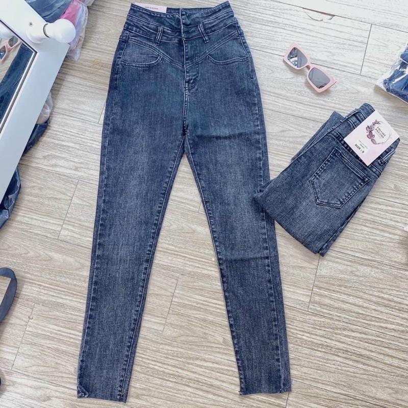 QUẦN BÒ ÔM LƯNG CAO CHẤT MỀM GIÃN 1 nút - ảnh thật shop chụp