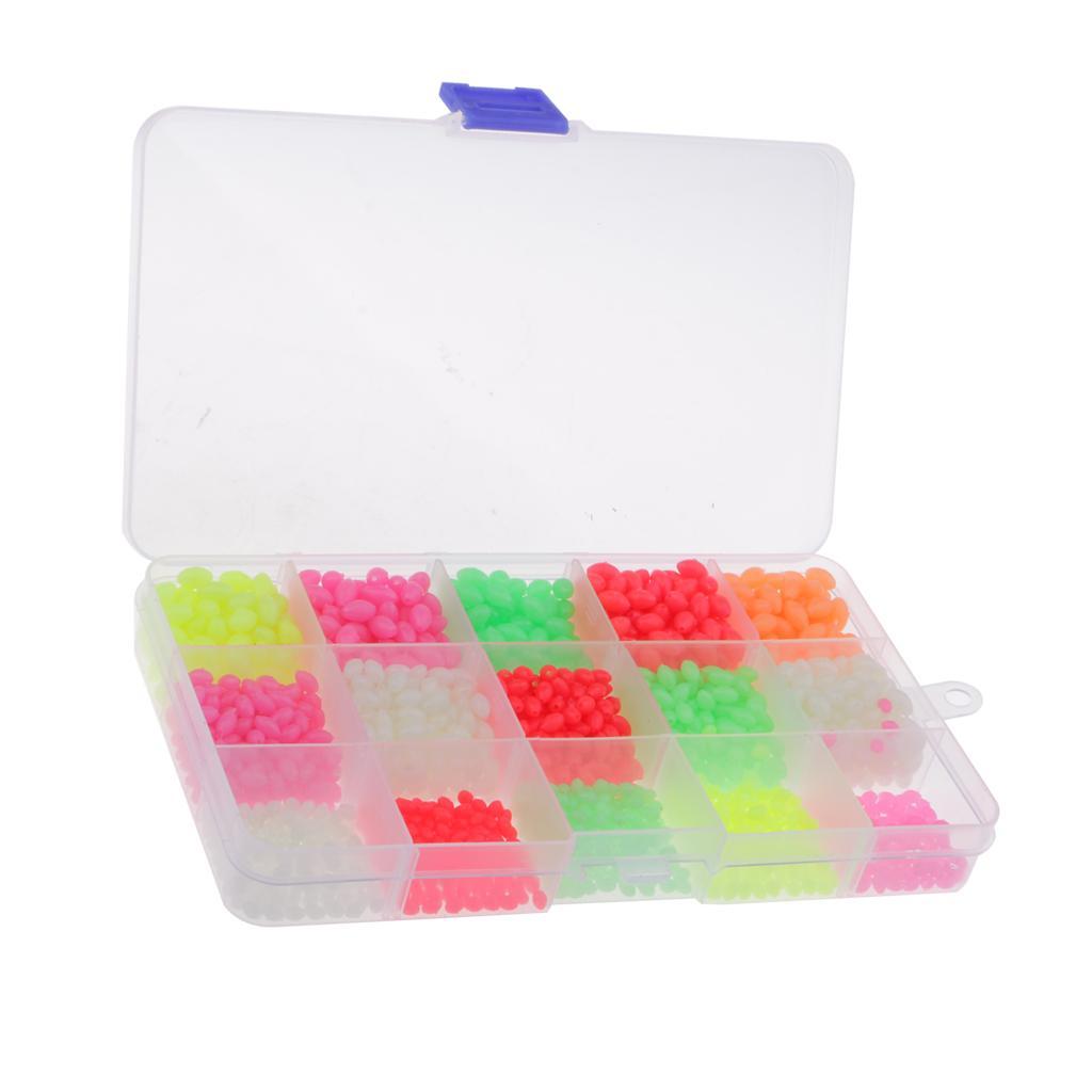 Fishing Beads Assorted,Fishing Tackle Plastic Mix Color Luminous Glow Fishing Beads Kit