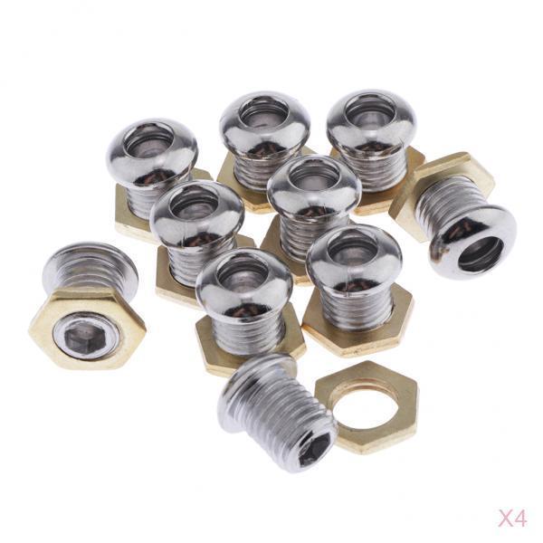 40 Pieces Drum Air Vent With Gasket Nut Bass Tom Snare Drum Kit