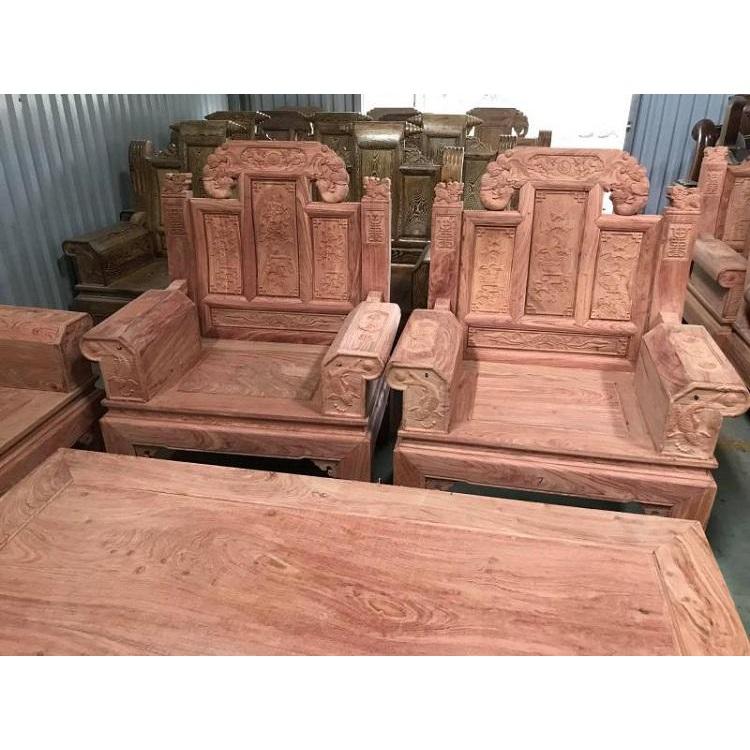 bộ bàn ghế âu á tay hộp gỗ hương đá tay 10