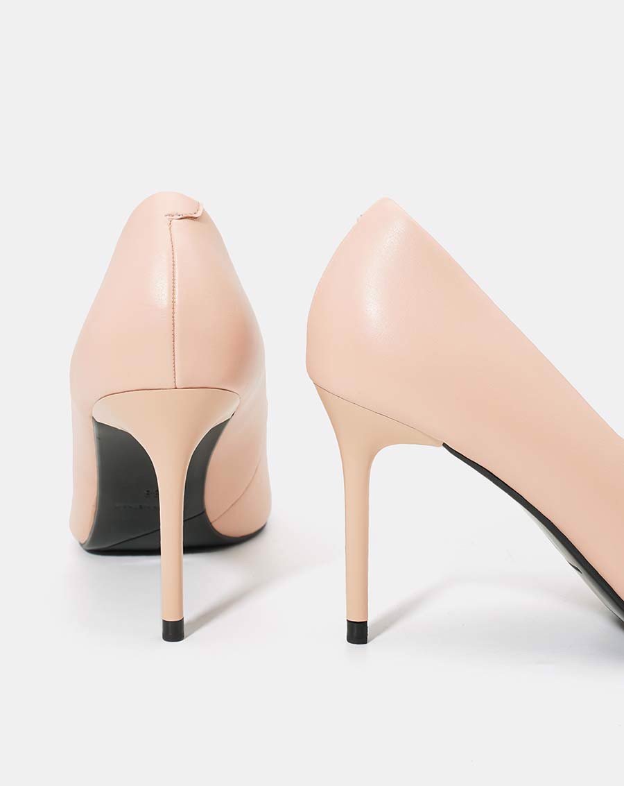 Giày Cao Gót Nữ 9cm Thời Trang JUNO Da Trơn Mũi Nhọn CG09104