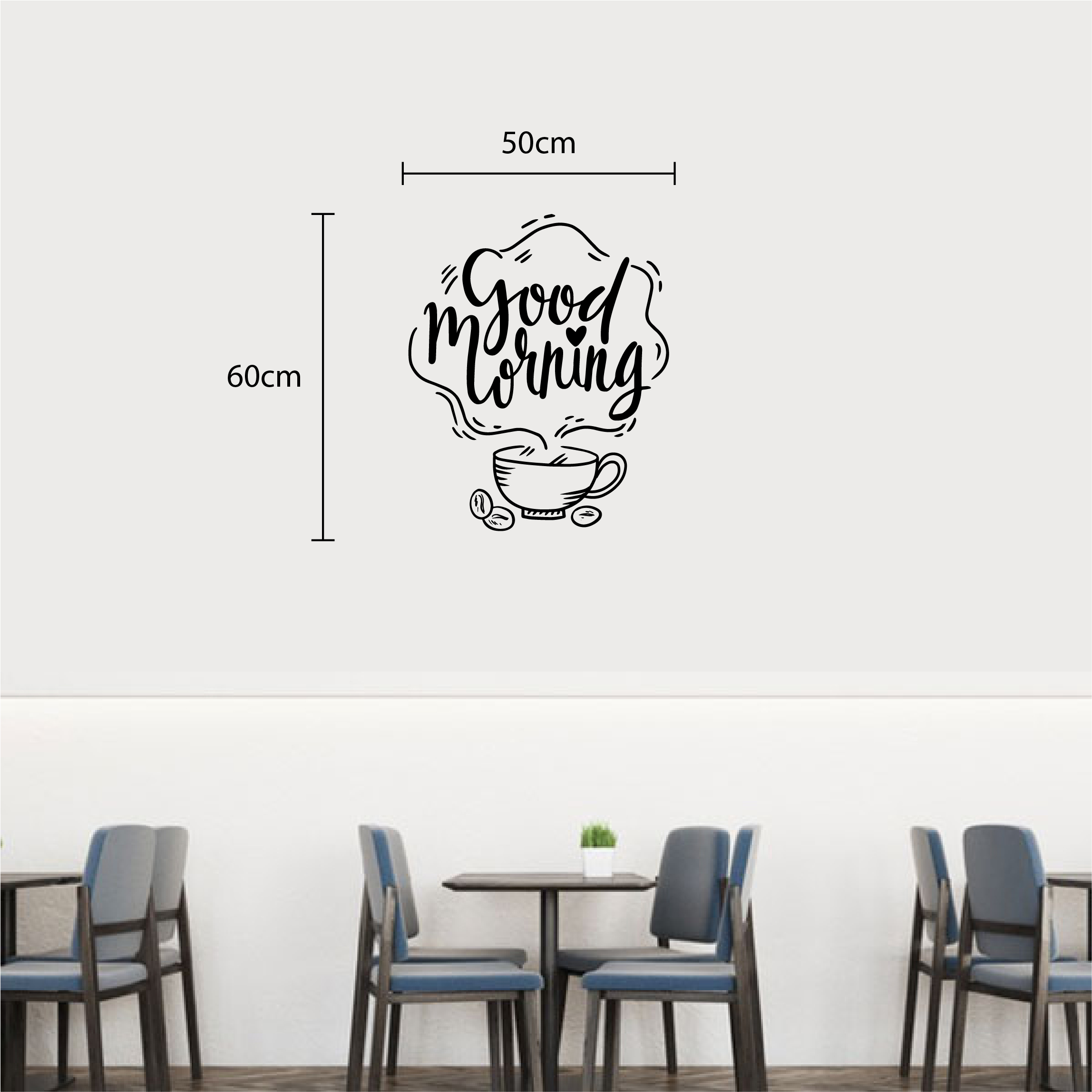 Decal trang trí quán số 2