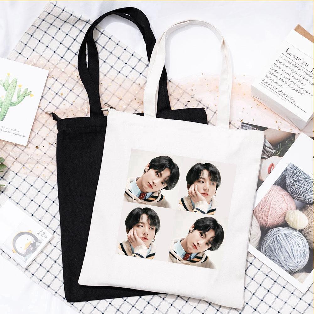 Túi tote nữ đeo vai in hình BTS cực đẹp