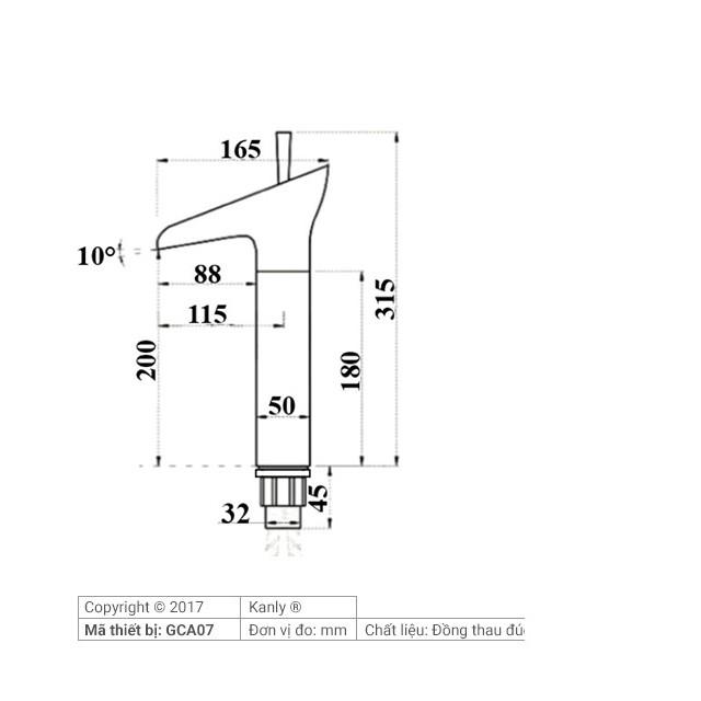 Vòi lavabo cổ điển thác nước EV-3003