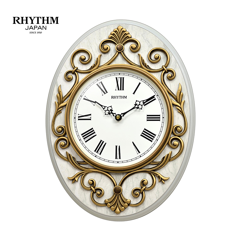 Đồng hồ treo tường Nhật Bản RHYTHM CMG775NR18, Kt 28.8 x 38.9 x 3.8cm, 1.34kg, Vỏ Polyresine