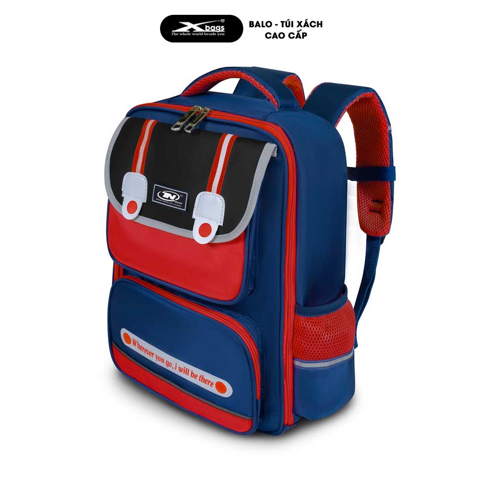 Balo Đi Học Cấp 1 Cao Cấp TNBags Smart Red TN.B.3110 Màu Đỏ Thời Trang, Chống Gù, Nhiều Ngăn Tiện Lợi!