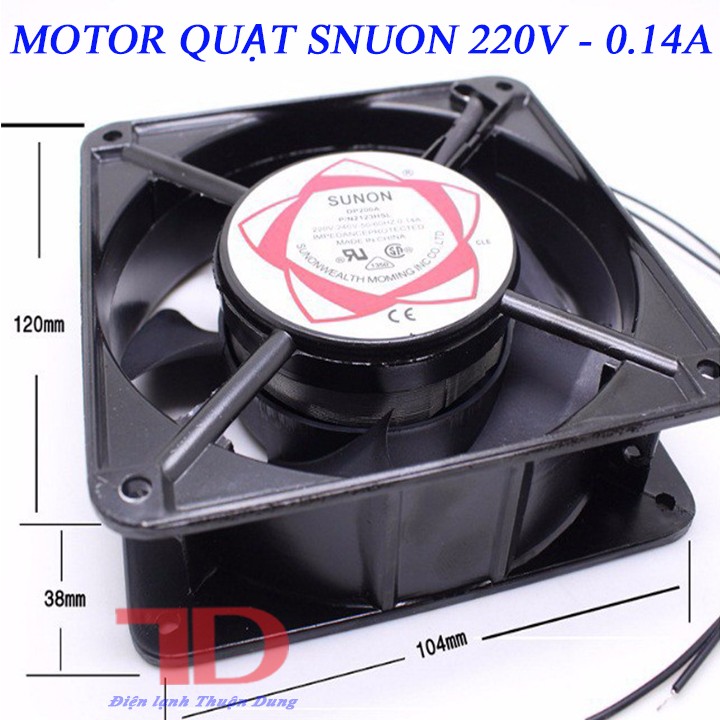 Quạt thông gió SNUON vuông bằng sắt mini đa năng 220V