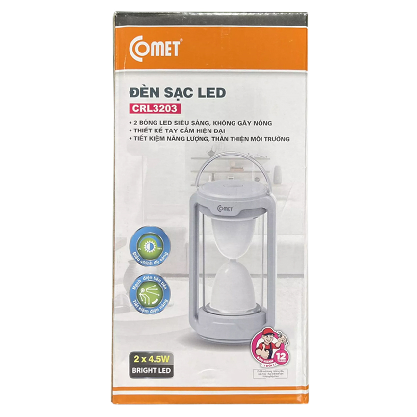 Đèn Sạc Led cao cấp COMET CRL3203 9W - Hàng chính hãng