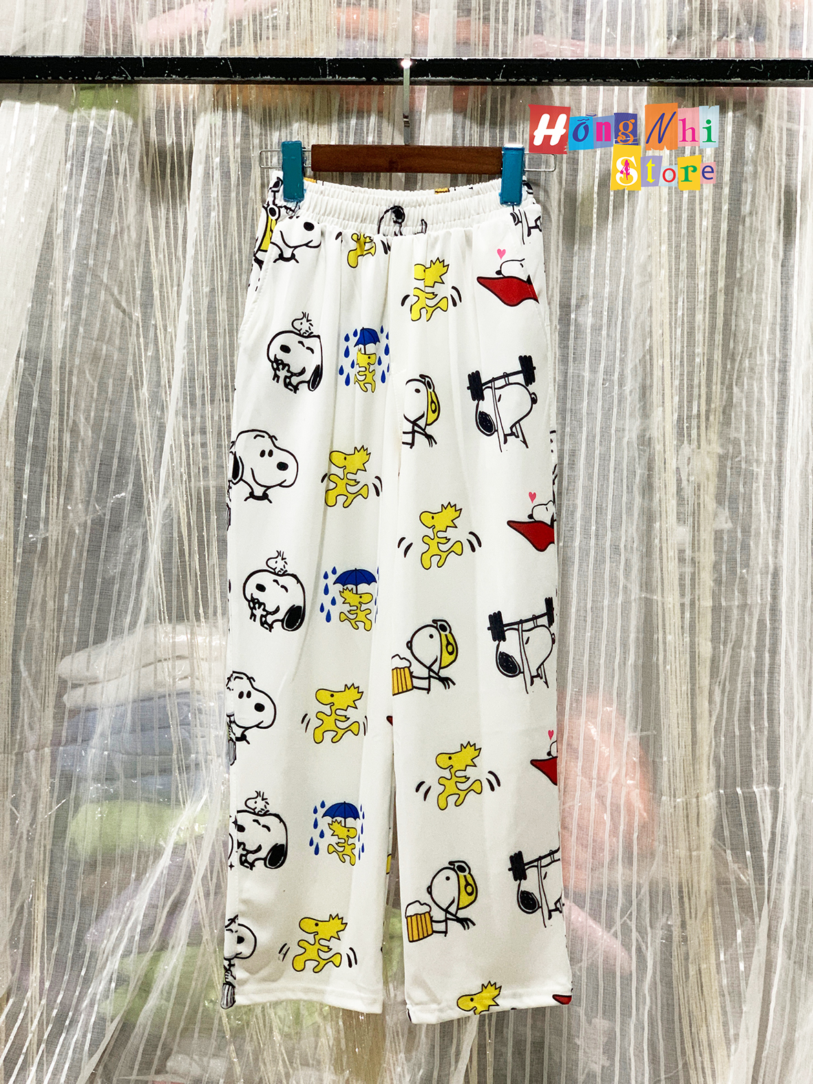 Quần Cartoon Pant Unisex, Quần Hoạt Hình Lửng Ống Rộng Lưng Thun - MM