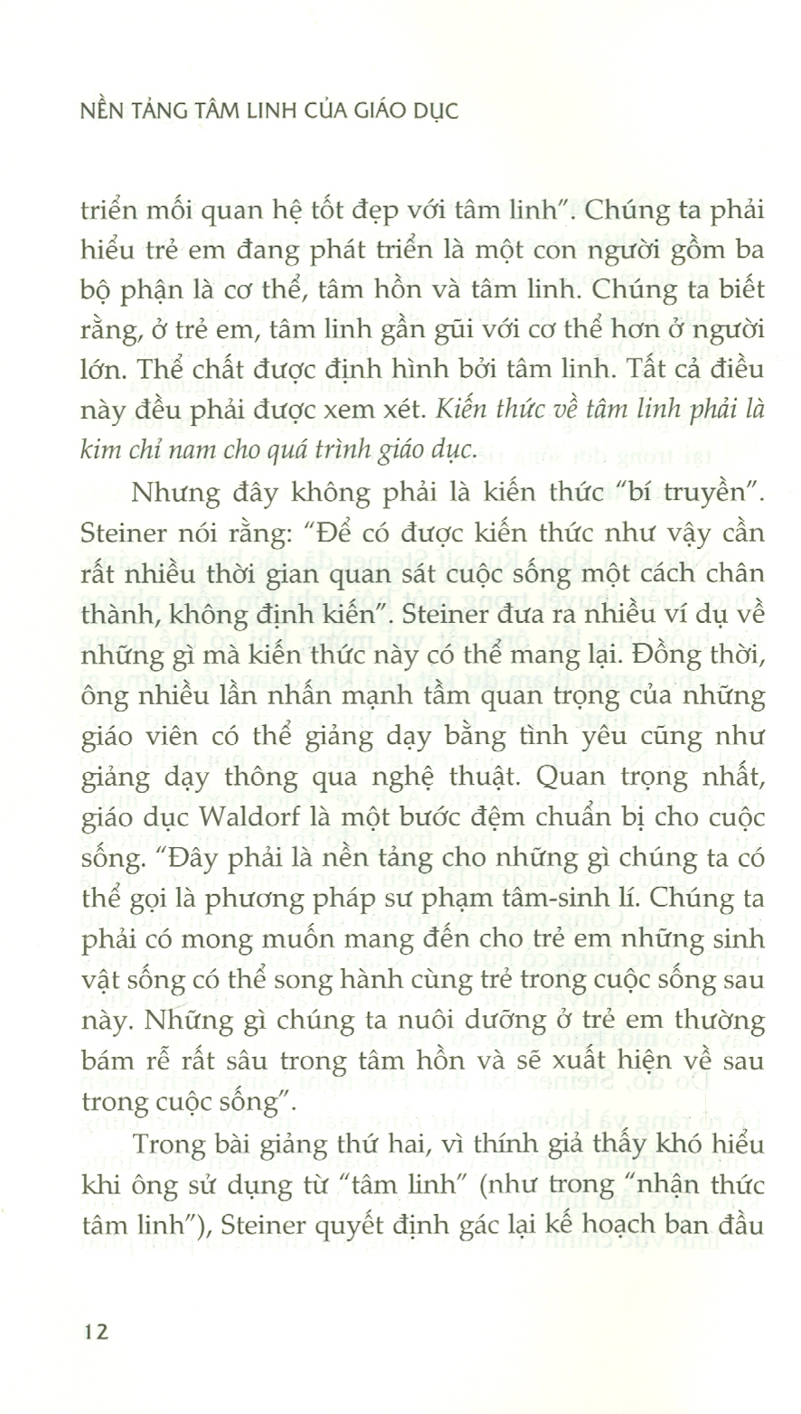 Nền Tảng Tâm Linh Của Giáo Dục (Sách Tham Khảo) (Tái bản năm 2023)