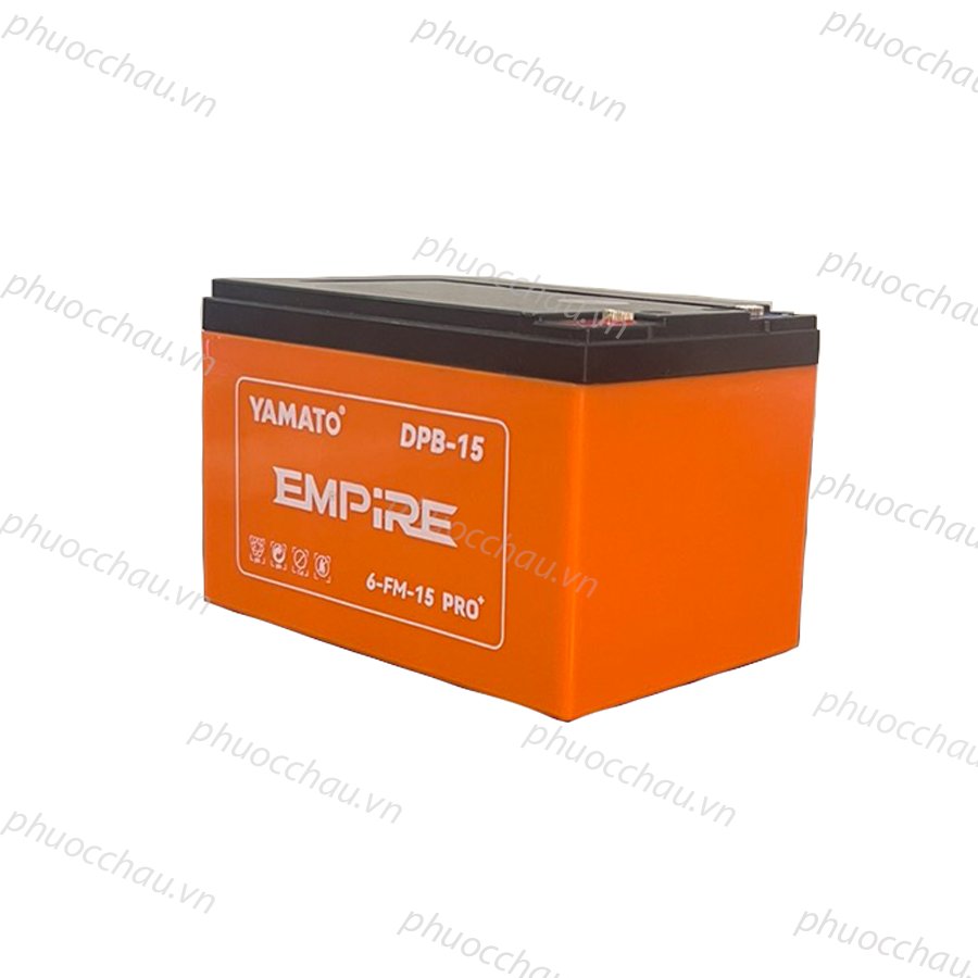 Ắc Quy Xe Đạp Điện 6-DPB-15 PLUS YAMATO 12V-15AH, acquy dùng cho Loa Kéo, Năng Lượng Mặt Trời
