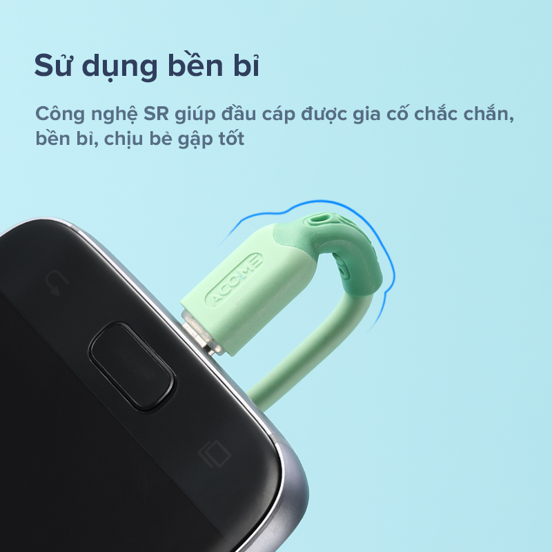 Cáp Sạc Nhanh Lightning/Micro/TypeC ACOME Tương Thích Với Các Thiết Bị IOS/Android [HÀNG CHÍNH HÃNG]