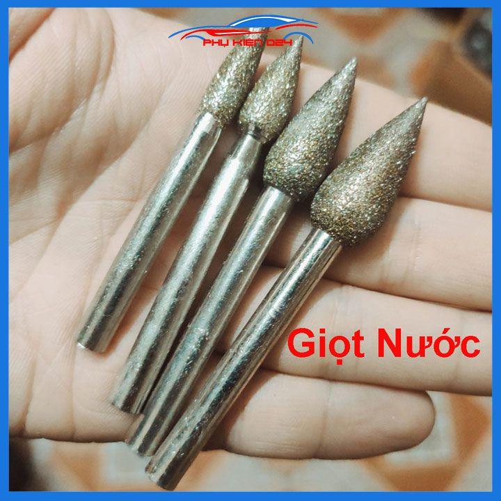 1 đầu mài kim cương trục lắp 6mm đường kính mũi 6mm, 8mm, 10mm, 12mm, 14mm, 16mm, 20mm, 25mm