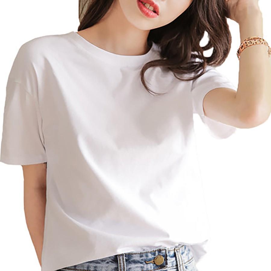 Áo Thun Trơn 2 Màu Trắng Đen - Cotton 100% Đường May Cao Cấp Mặc Mát Thoải Mái