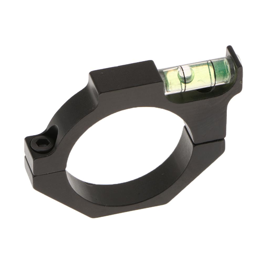 Aluminum Alloy Telescope Bubble Spirit Level for 1“ Ring Mount Holder Black