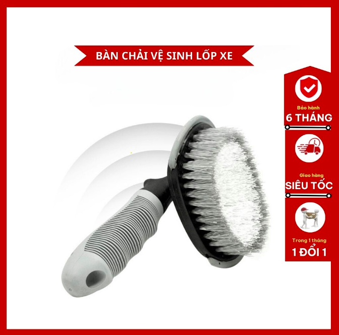 Bàn chải vệ sinh lốp xe, rửa xe chuyên dụng - Kích Thước 18x14 - Vệ sinh ô tô